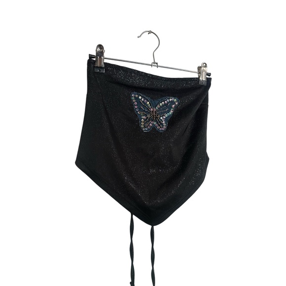 Vintage Tops - Vintage Y2K Black Butterfly Top